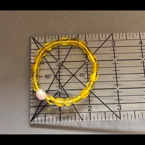 Natural amber with baroque pearl bracelet